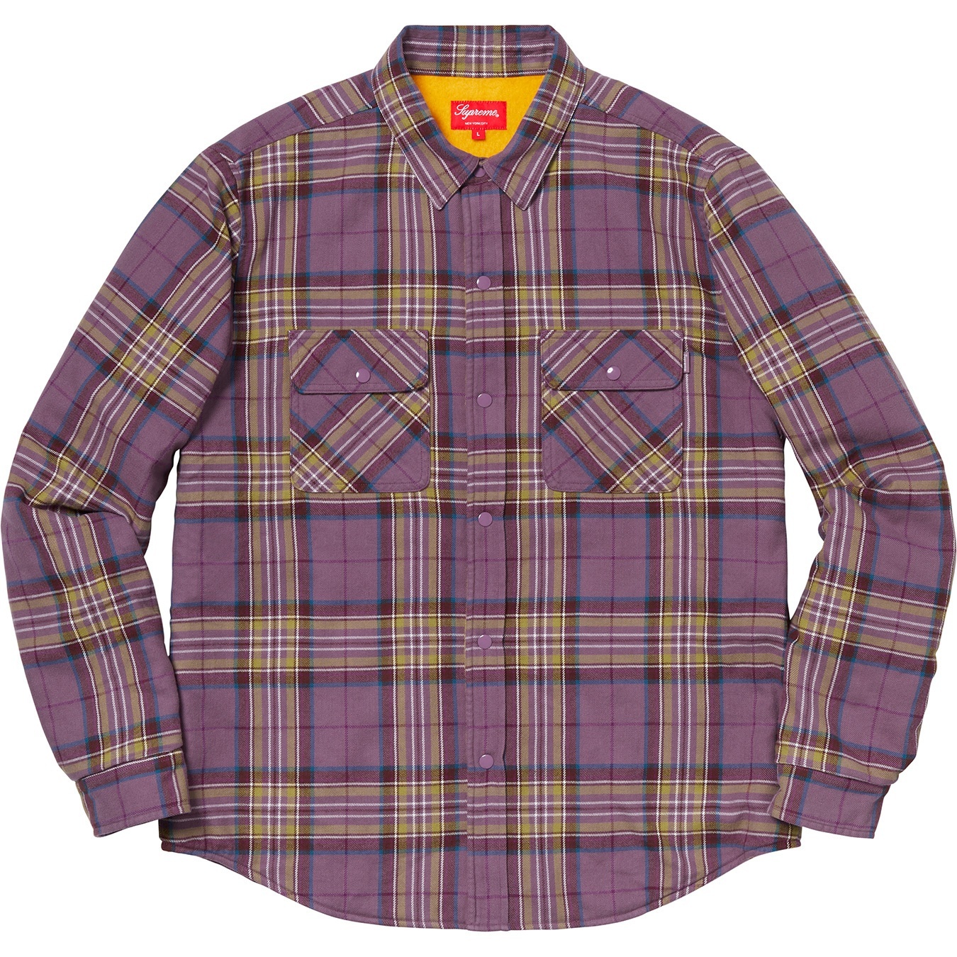 Pile Lined Plaid Flannel Shirt view 4